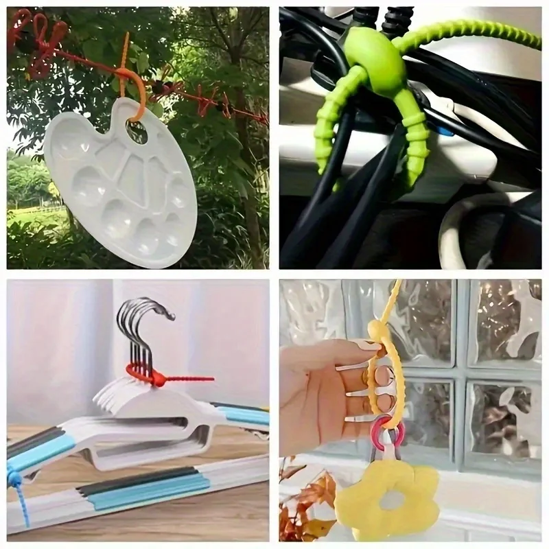 10개 실리콘 케이블 타이 - 다양한 색상의 재사용 가 - Cable Lock Flexible 리뷰 및 가격