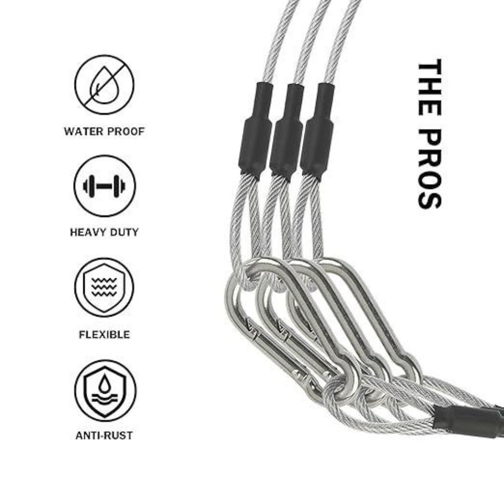 스테인리스 스틸 재질의 안전 와이어 케이블, 유연한 와 - Cable Lock Flexible 리뷰 및 가격