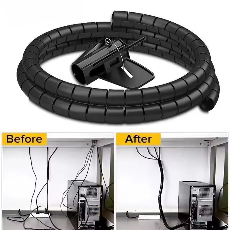 2M/1M 길이의 유연한 나선형 케이블 보호대, 케이블 - Cable Lock Flexible 리뷰 및 가격