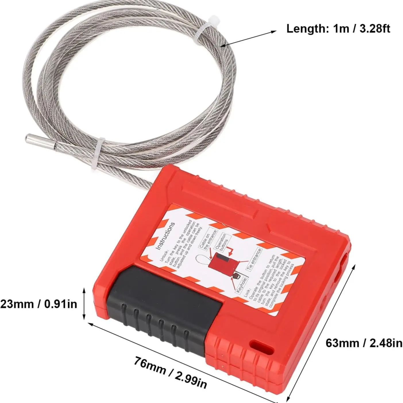 4mm 케이블 직경 1m 길이 잠금 미니 루프 케이블  - Cable Lock Flexible 리뷰 및 가격
